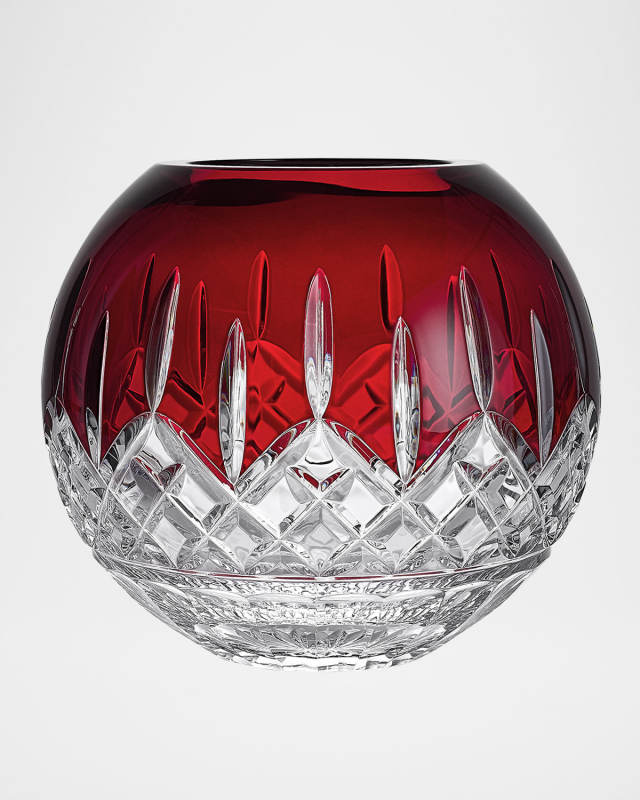 Lismore Red Rose Bowl, 8"